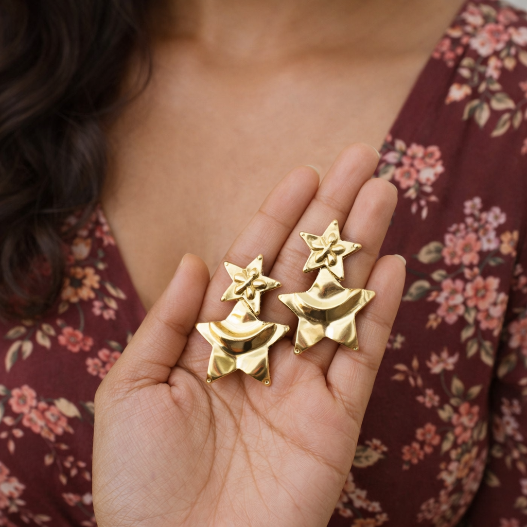 WAVY PATTERN STYLE EARRING