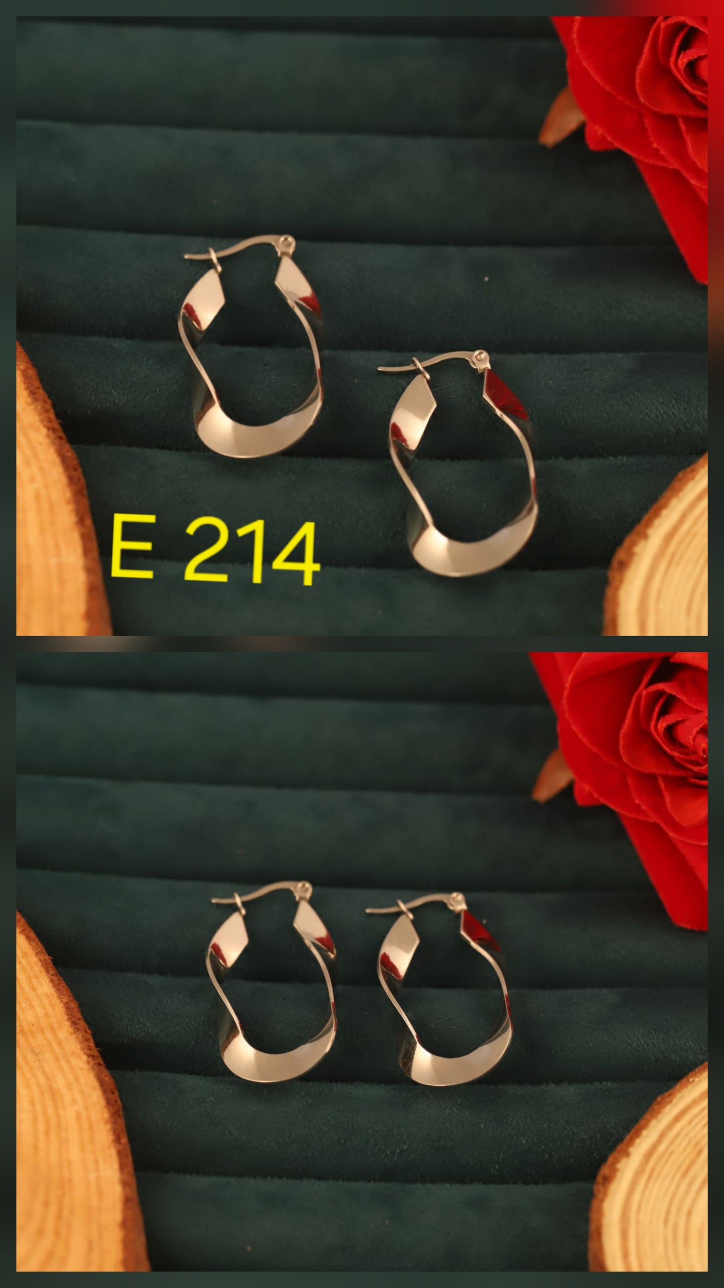 WAVY PATTERN HOOP EARRING