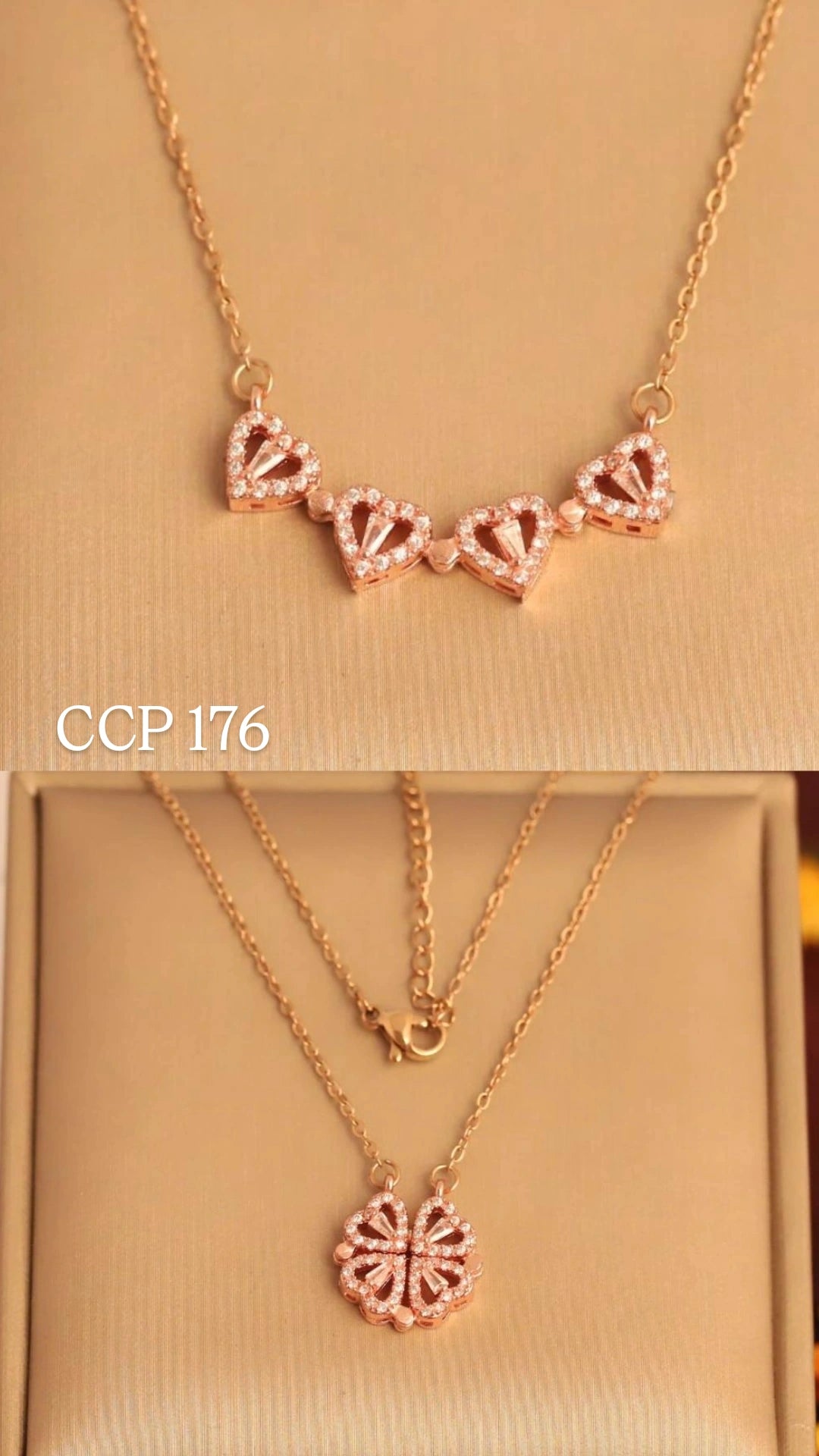 4 HEART NECKLACE