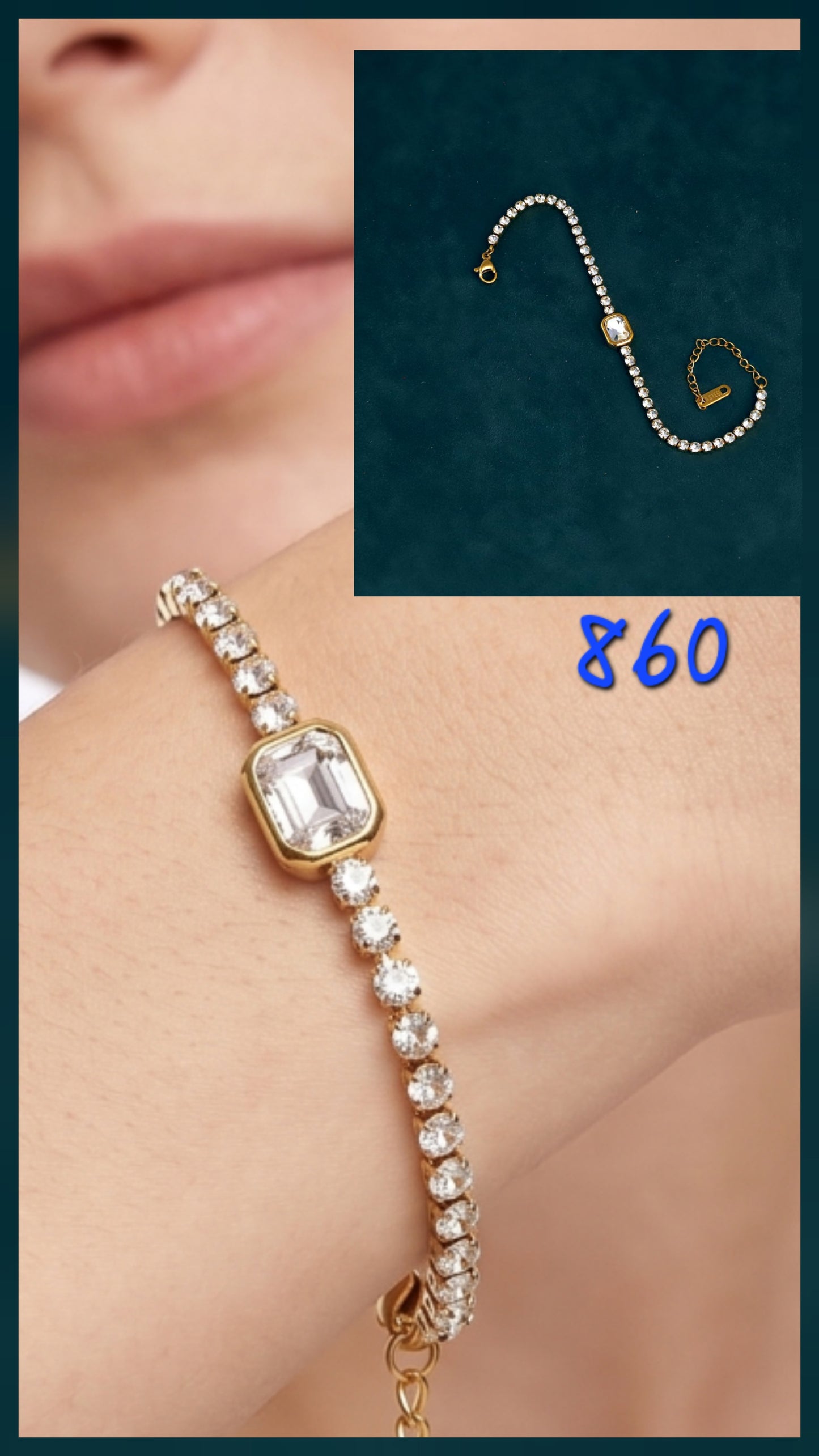 BIG STONE TENNIS BRACELET