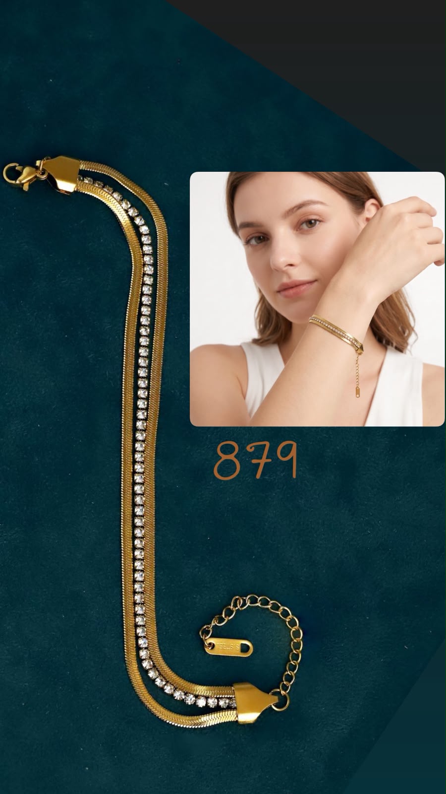 SNAKE CHAIN TRIPLE LAYERED BRACELER