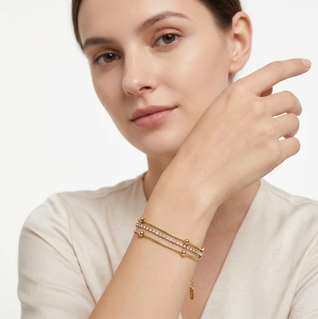 KNOTTED CHAIN TENNIS BRACELET
