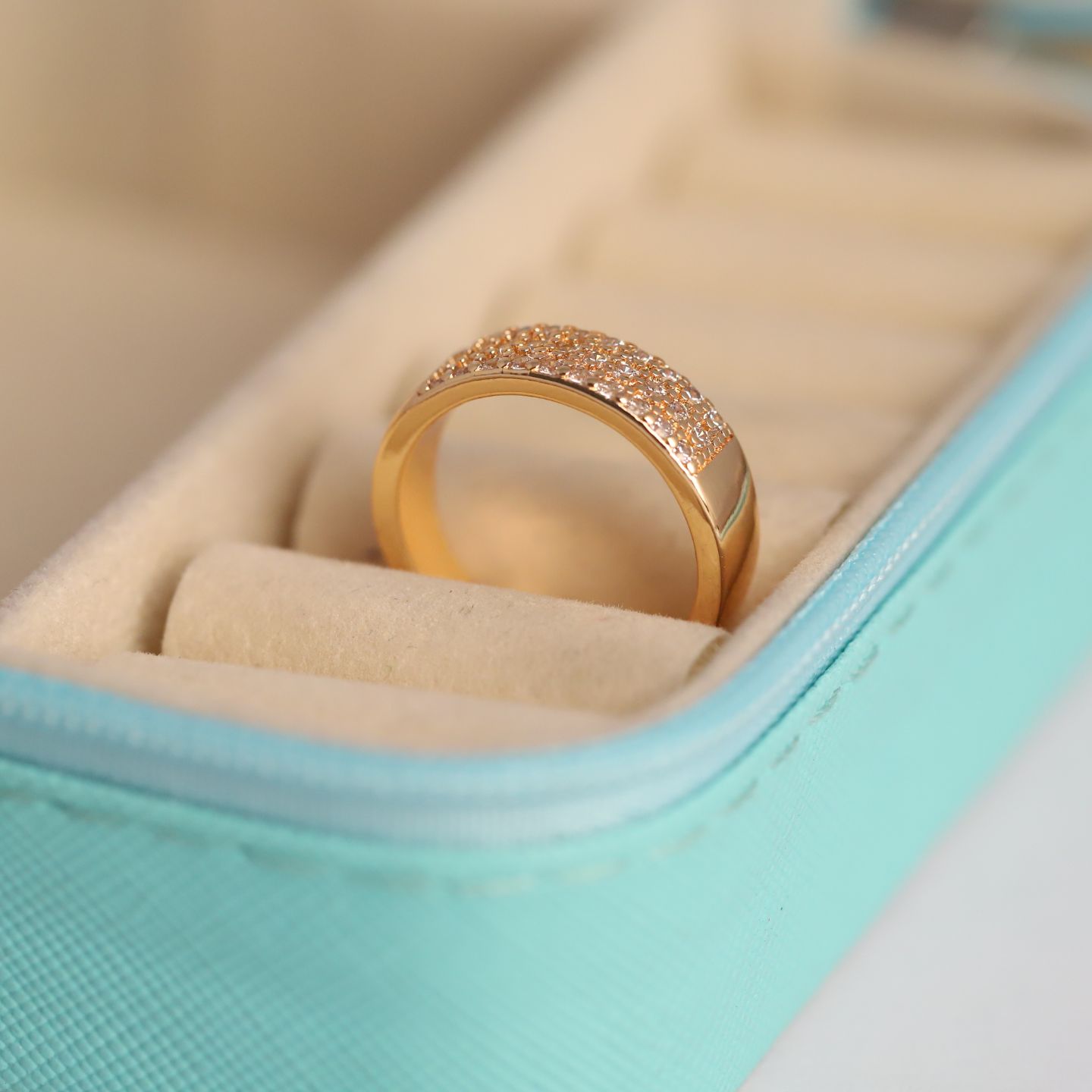 3 LINE STONE RING