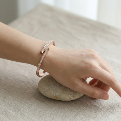ROSE GOLD STUDDED KADA BRACELET
