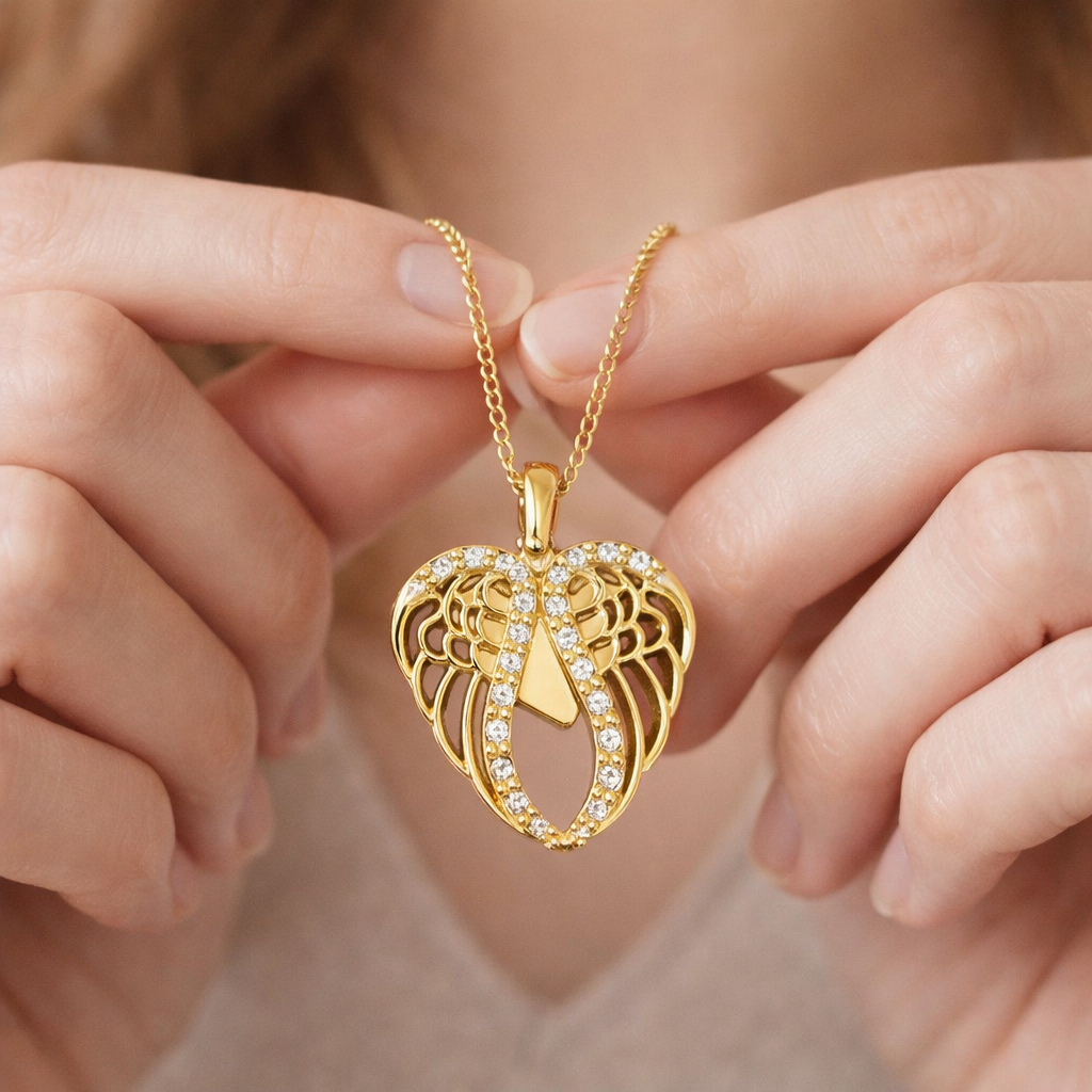 STUDDED WINGS NECKLACE