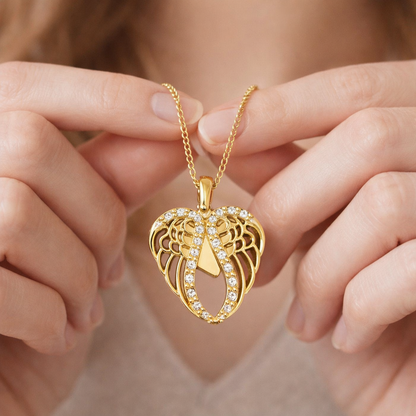 STUDDED WINGS NECKLACE