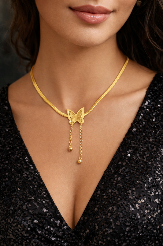BUTTERFLY TASSELS NECKLACE