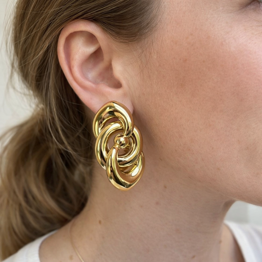 SPIRAL PATTERN EARRING