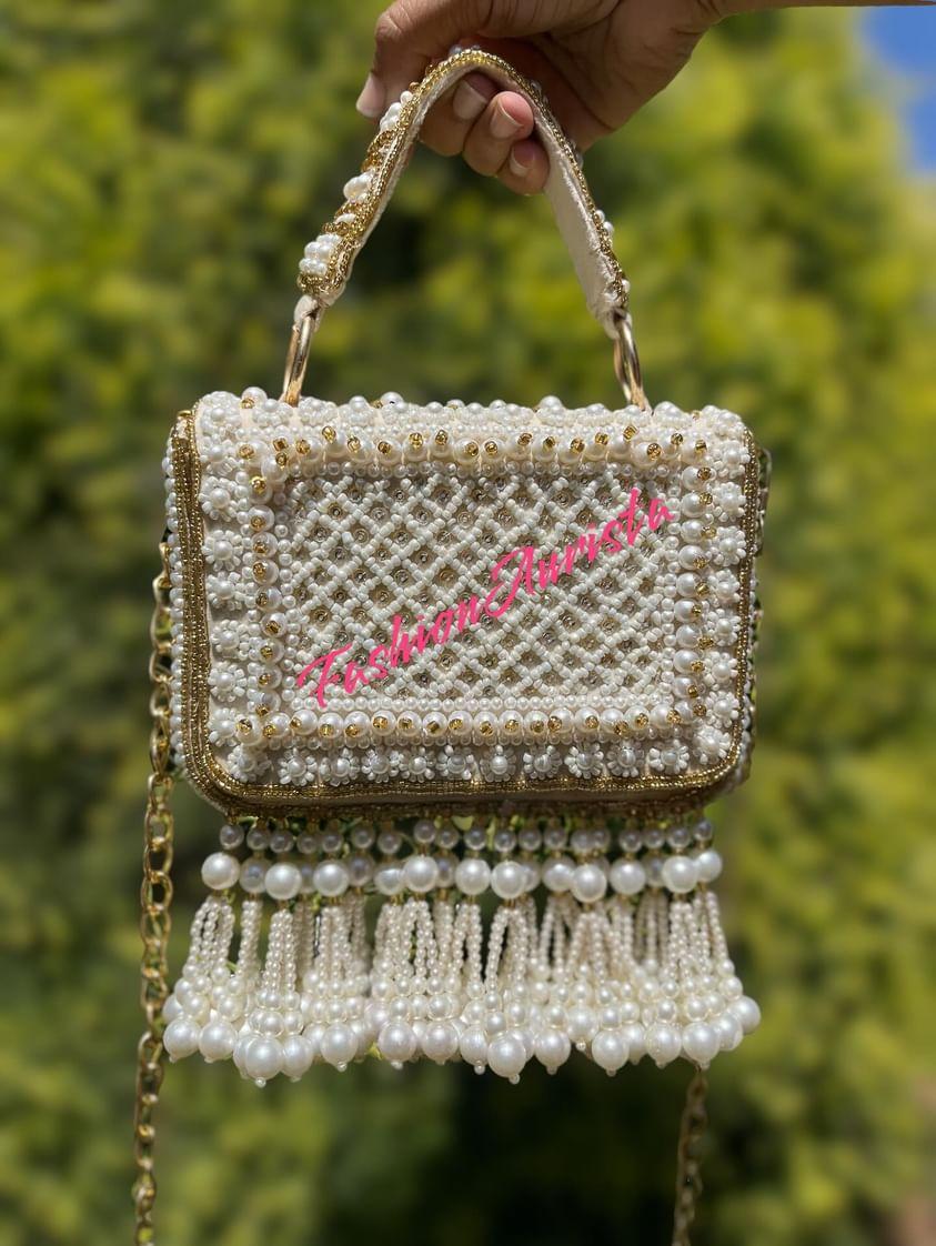 ETASHA PEARL FLAP BAG