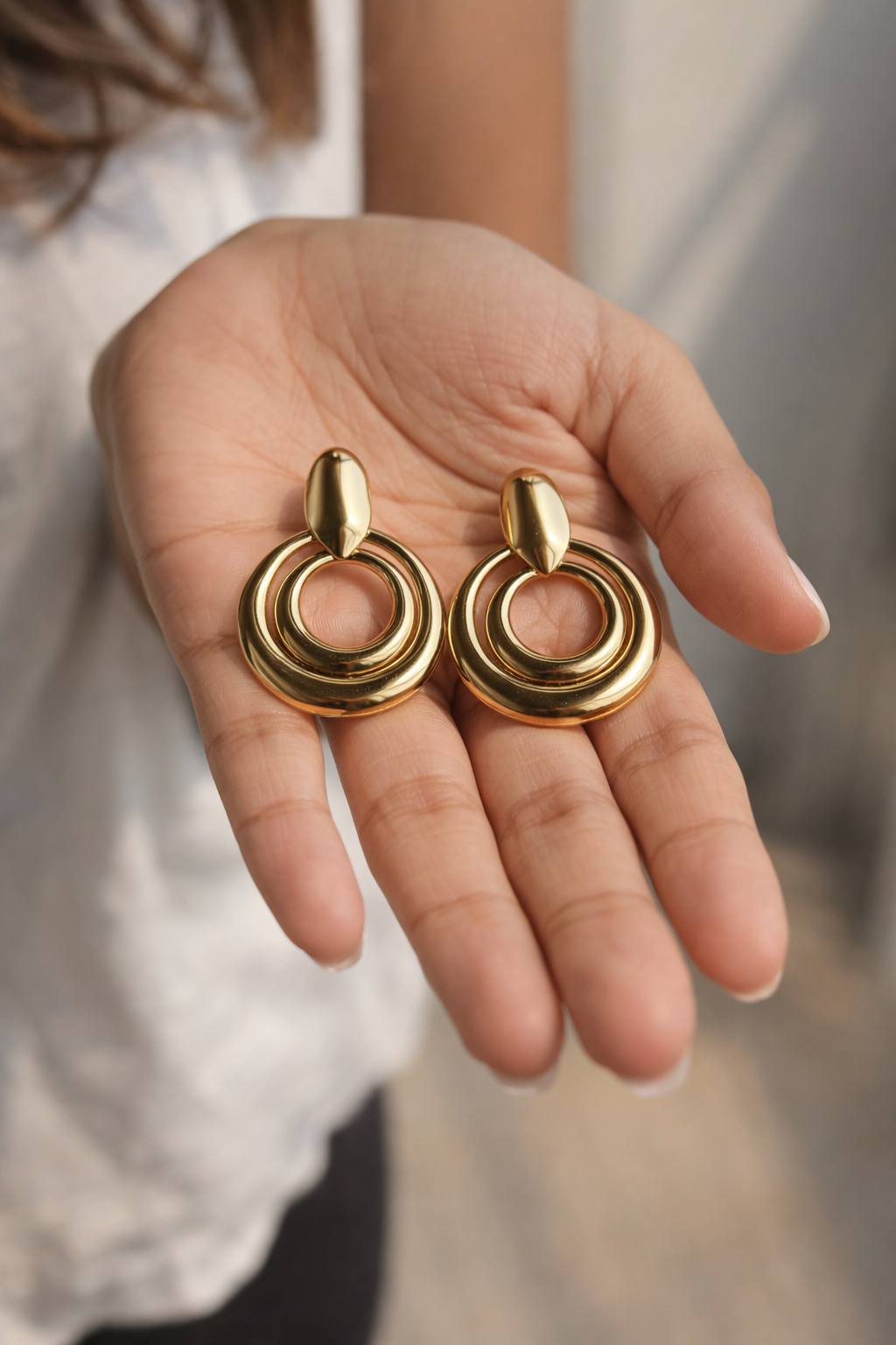 DOUBLE ROUND EARRINGS