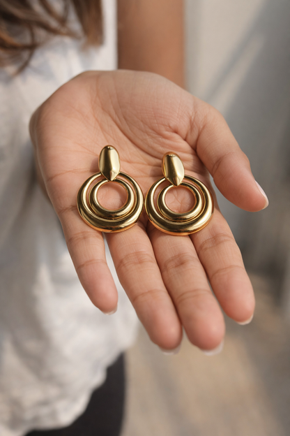 DOUBLE ROUND EARRINGS