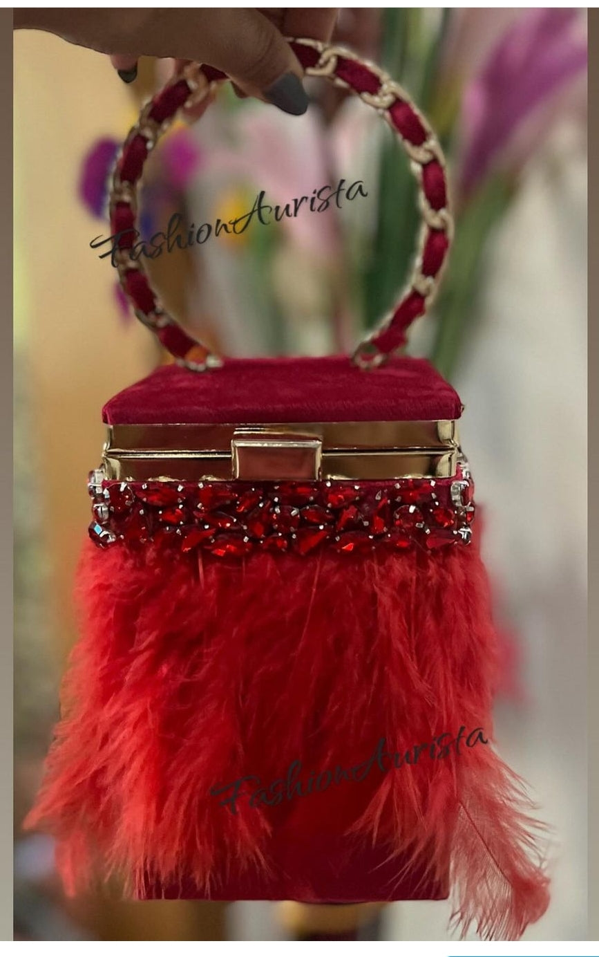 FUR BANGLE FLAP BAG