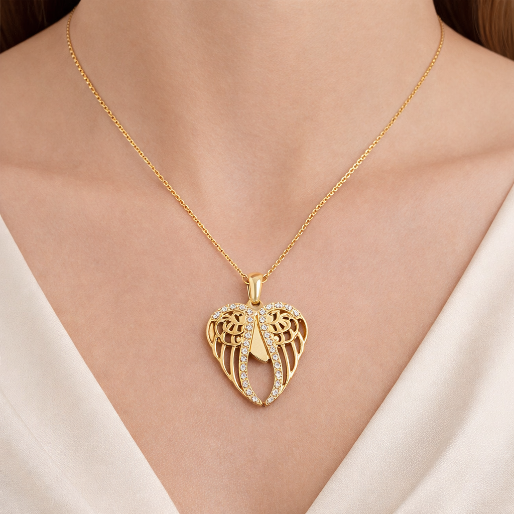 STUDDED WINGS NECKLACE