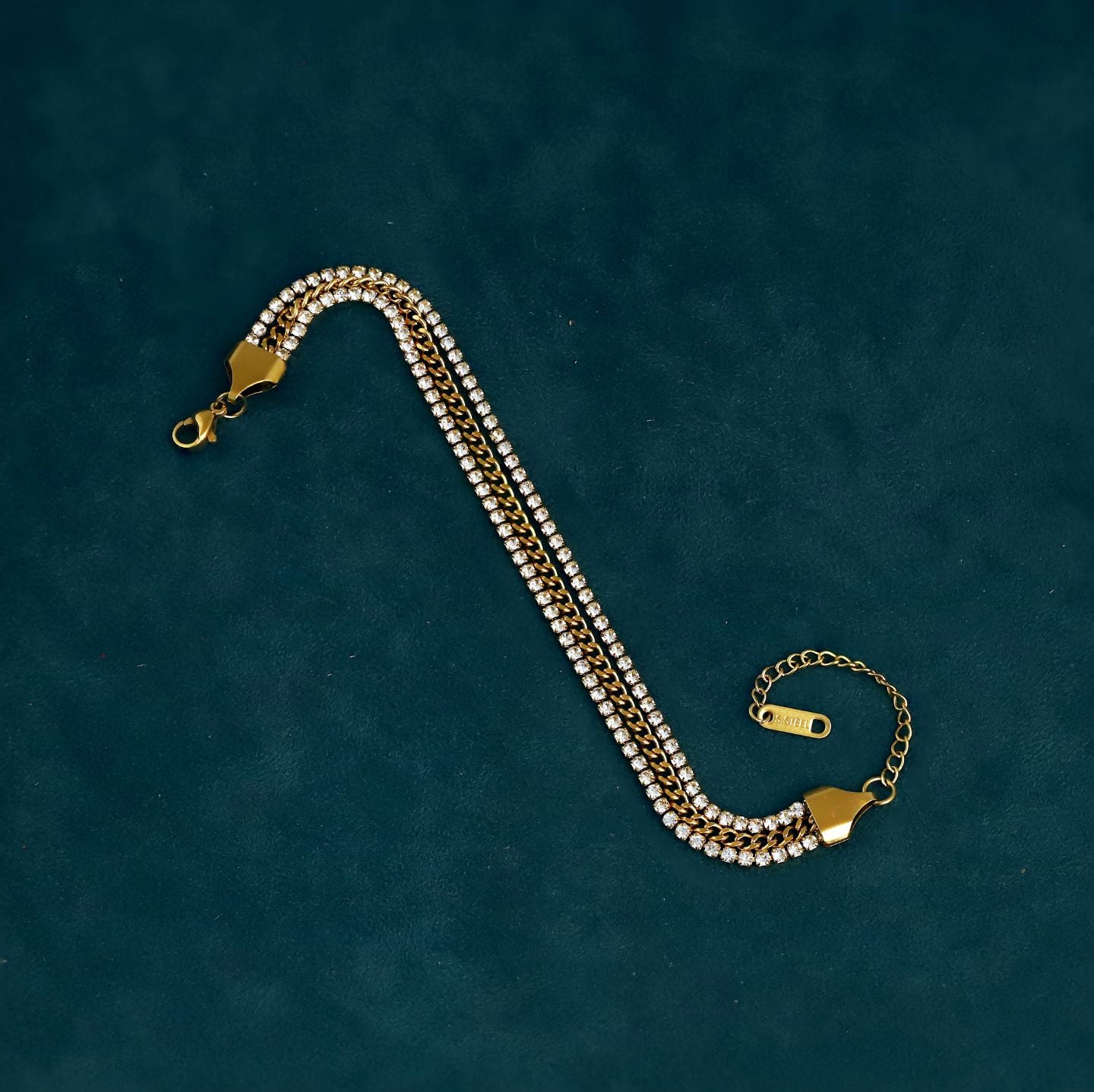 DOUBLE STUDDED LAYERED BRACELET