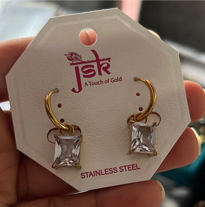BIG STONE EARRING