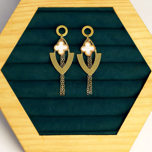 FLOWER OVAL DESIGNER EARRING