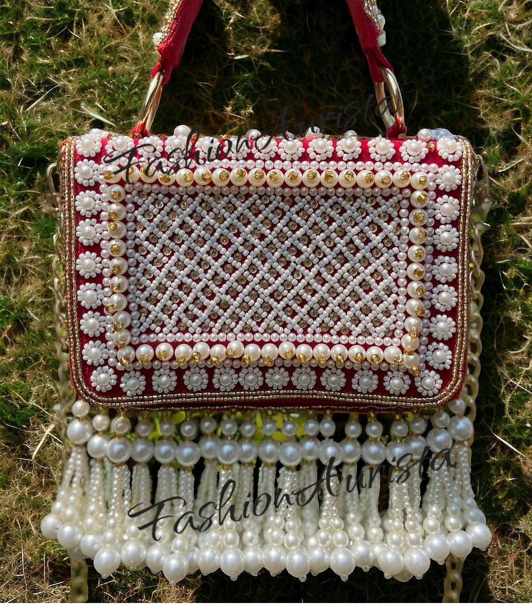 ETASHA PEARL FLAP BAG