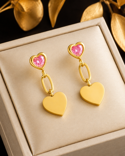 HEART LINK EARRING