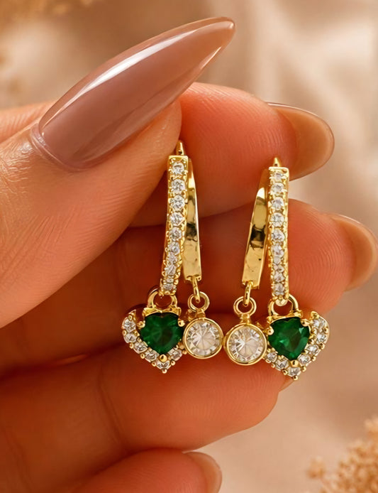 HEART STUDDED EARRING