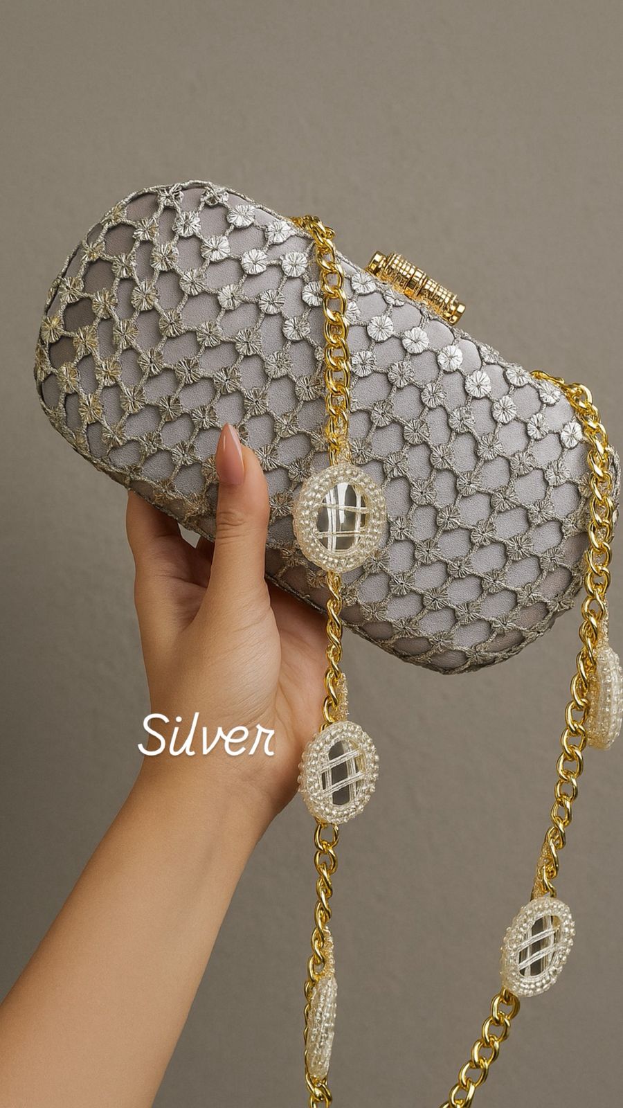 STELLA MIRROR TASSELS CLUTCH