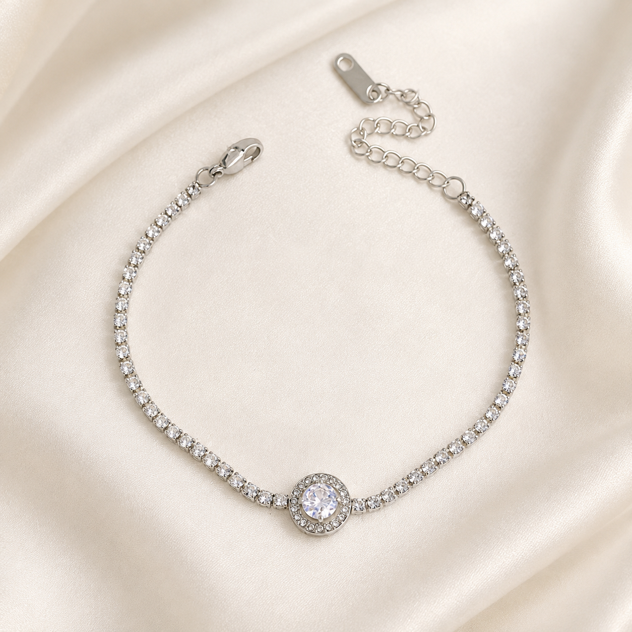 CIRCLE PATTERN TENNIS BRACELET