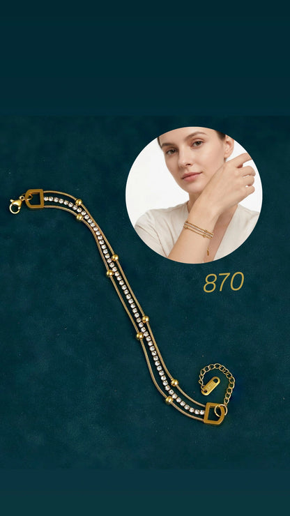 KNOTTED CHAIN TENNIS BRACELET