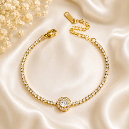 CIRCLE PATTERN TENNIS BRACELET