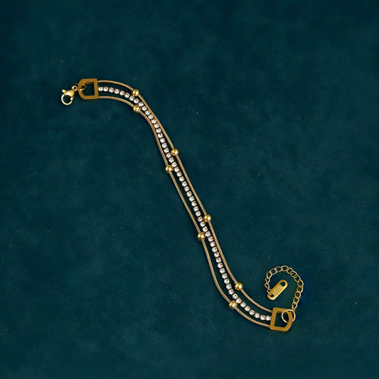 KNOTTED CHAIN TENNIS BRACELET