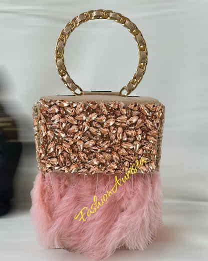 FEATHER CRYSTAL LONG FLAP