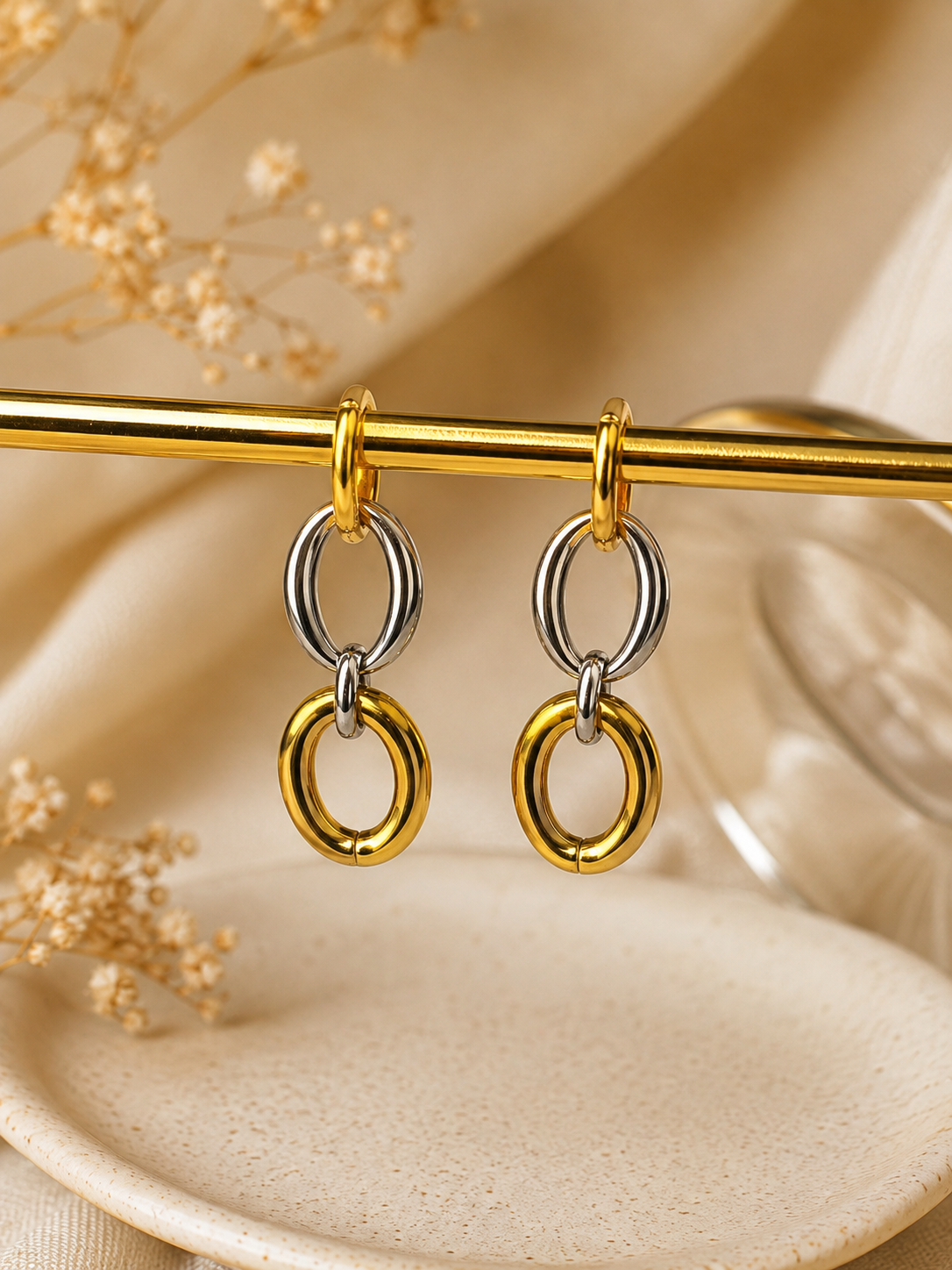 DUAL COLORED EARRINGS