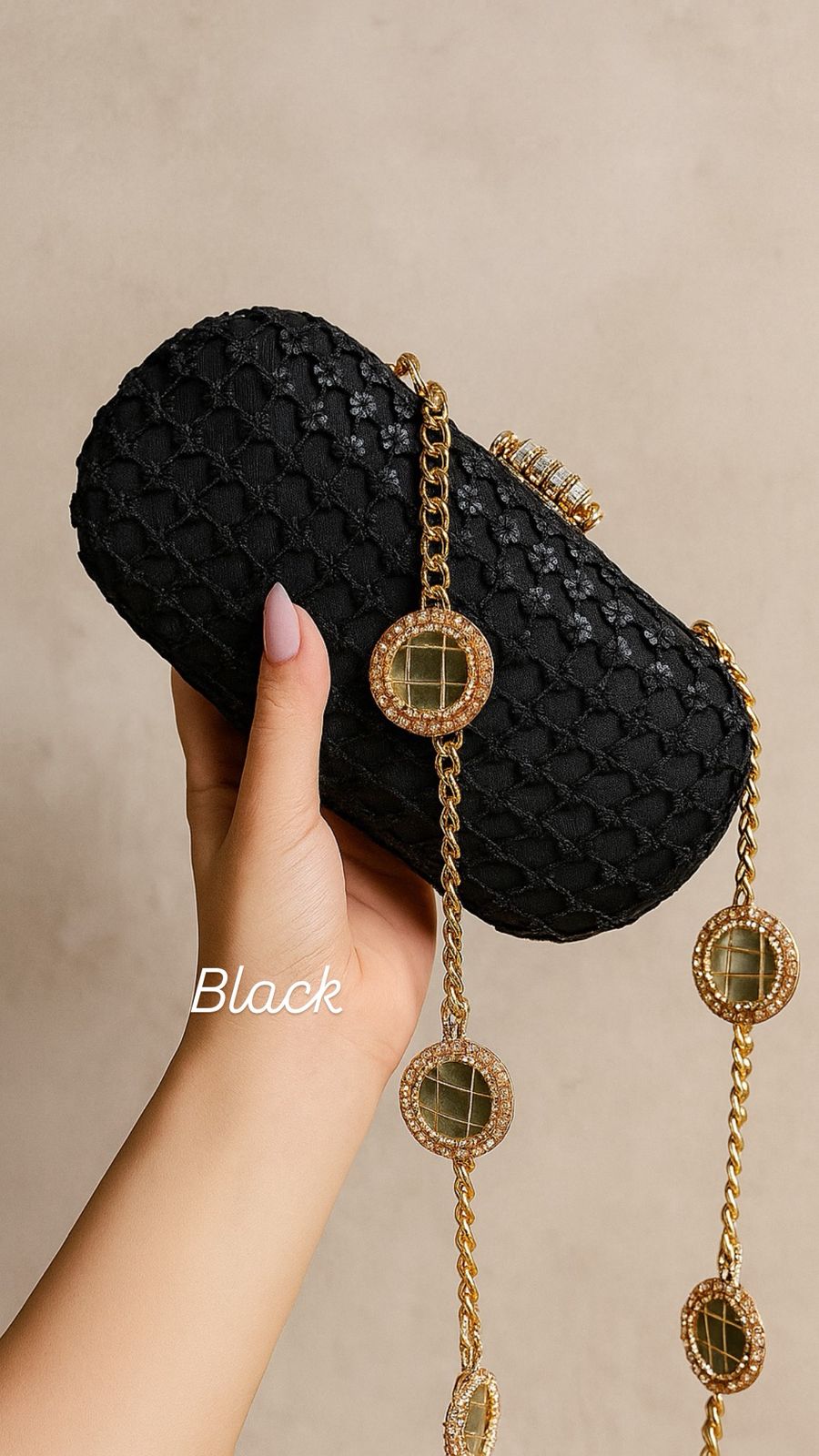 STELLA MIRROR TASSELS CLUTCH