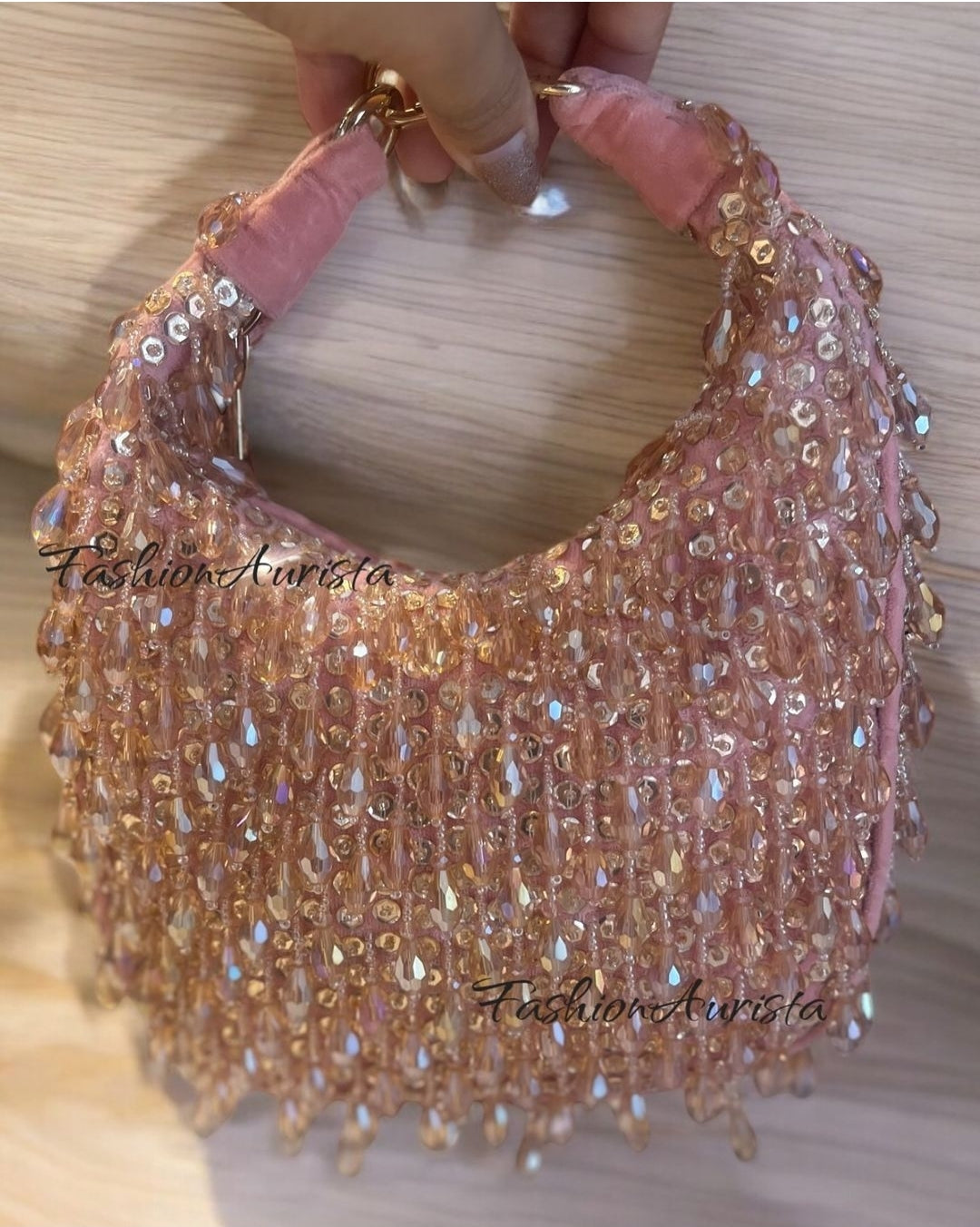 CRYSTAL DROPPING BATUA BAG