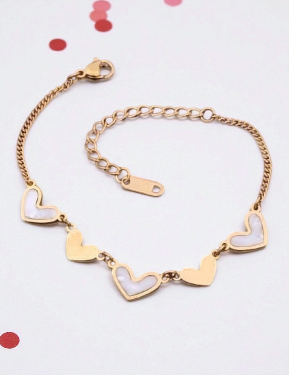 DUAL COLOR HEART BRACELET