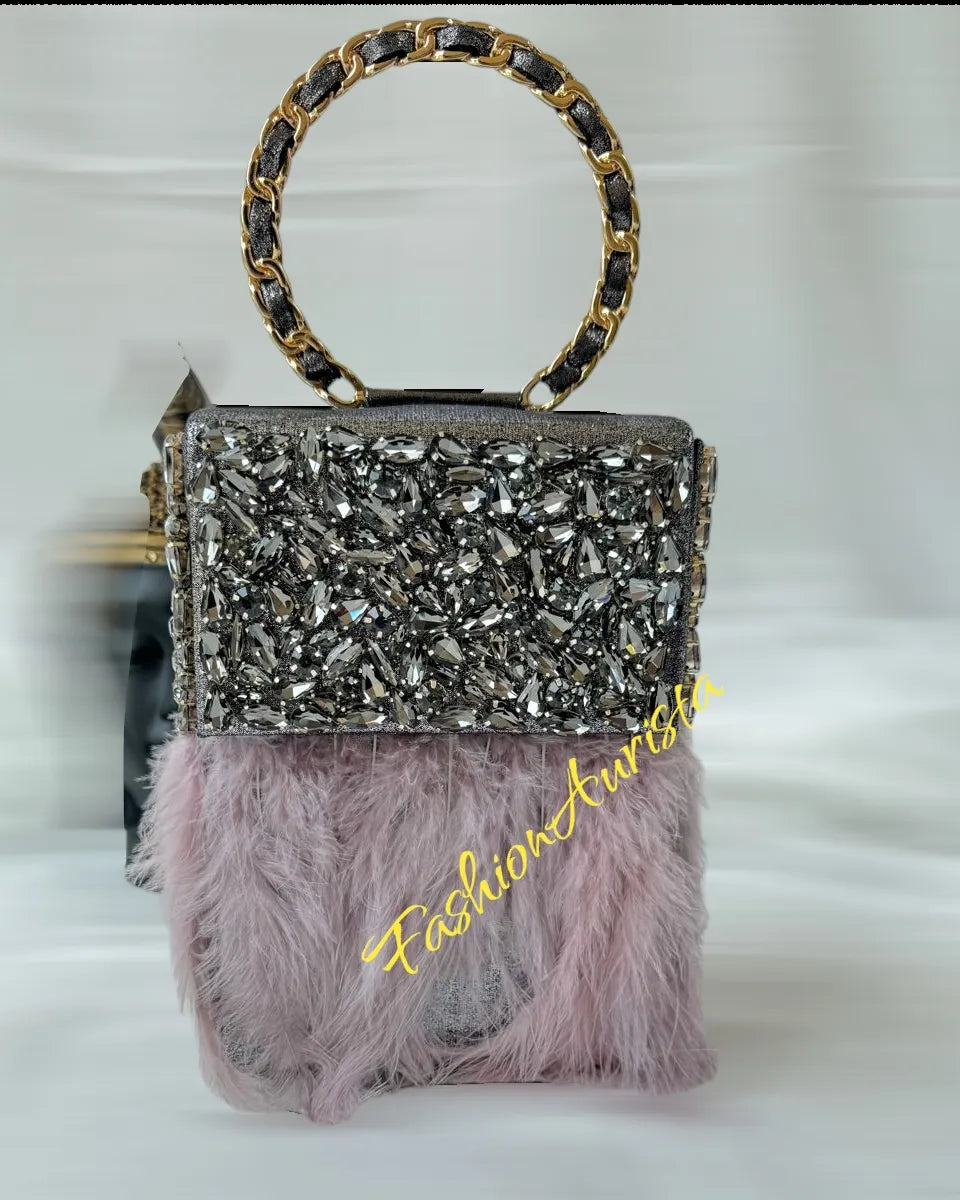 FEATHER CRYSTAL LONG FLAP