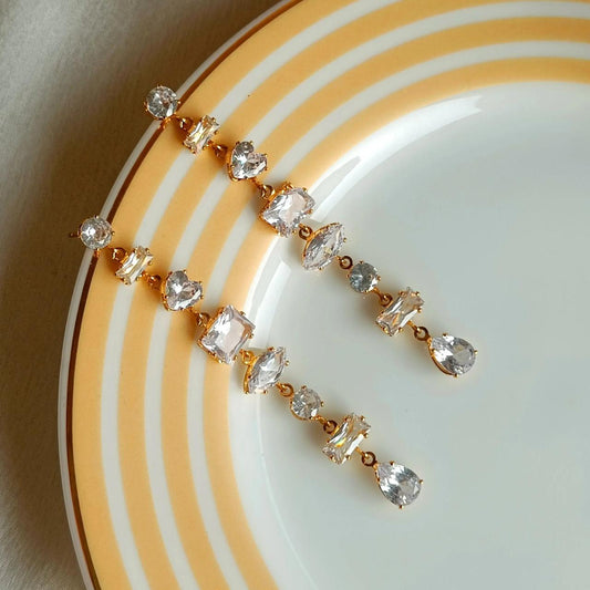 LONG CRYSTAL EARRINGS