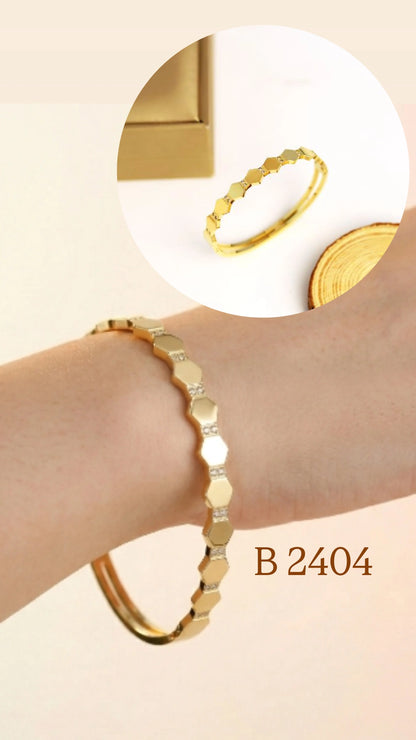 HEXAGONAL STUD BANGLE