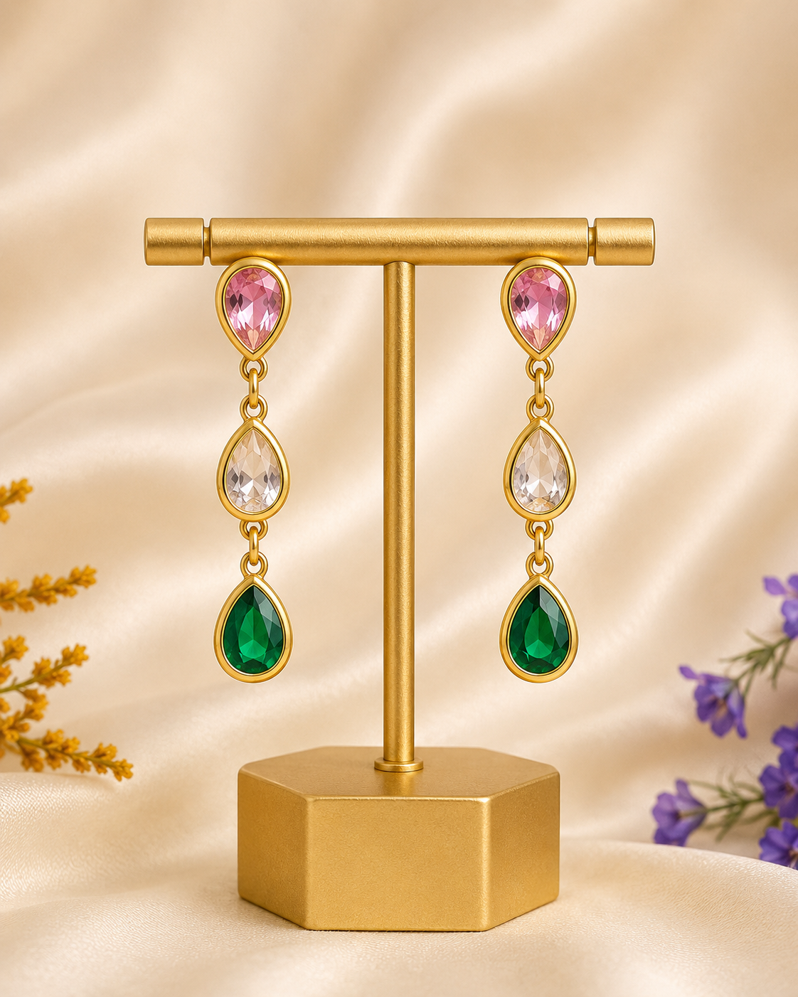 DROPPING 3 LAYER EARRING