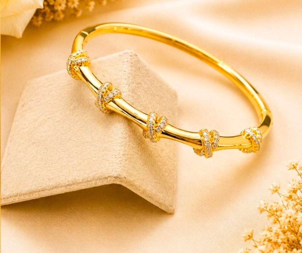 CROSS STUD BAMBOO BRACELET