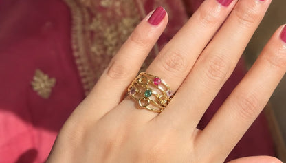 MULTI HEART RING