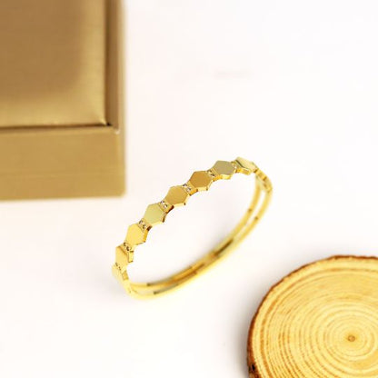 HEXAGONAL STUD BANGLE
