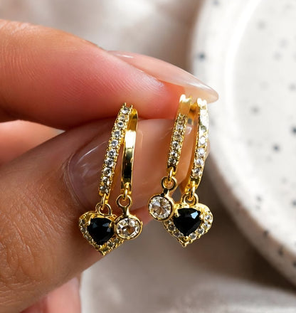 HEART STUDDED EARRING