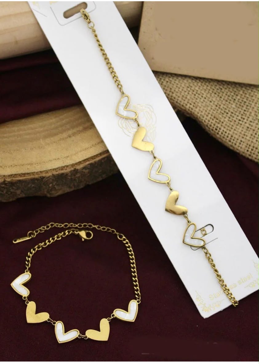 DUAL COLOR HEART BRACELET