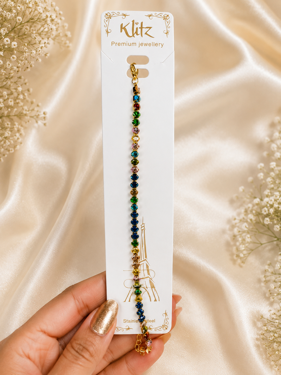 OVAL MULTI STONE TENNIS BRACELET