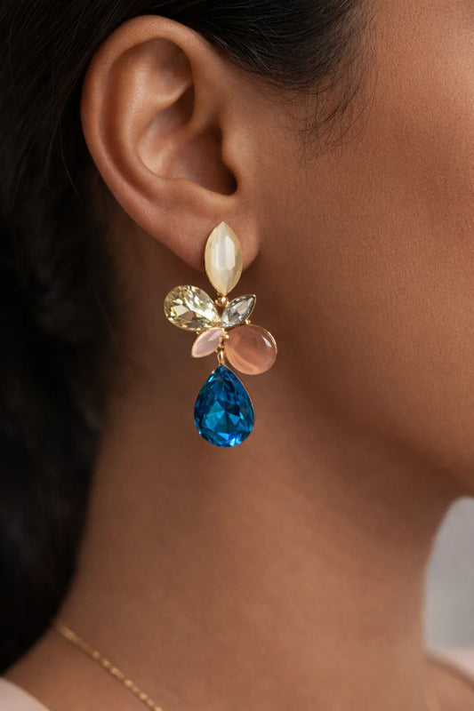 MULTI COLOR CRYSTAL EARRING