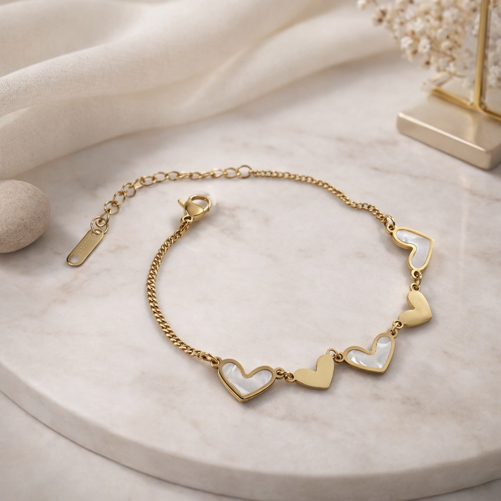 DUAL COLOR HEART BRACELET