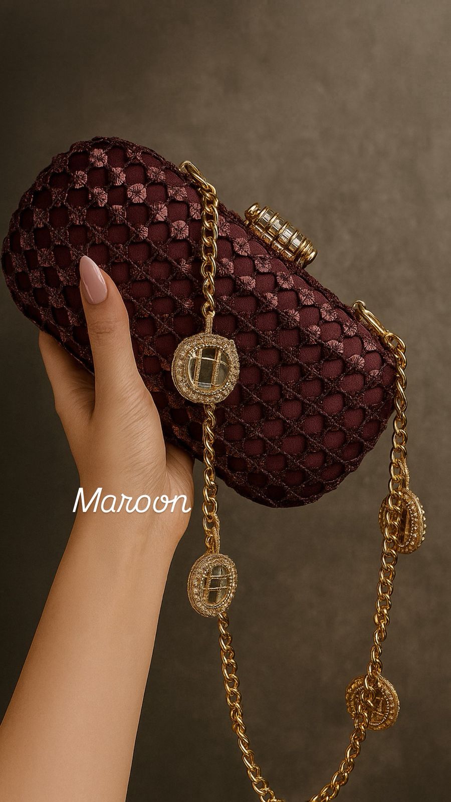 STELLA MIRROR TASSELS CLUTCH