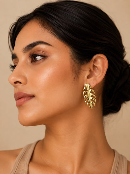LEAF PATTERN EARRING