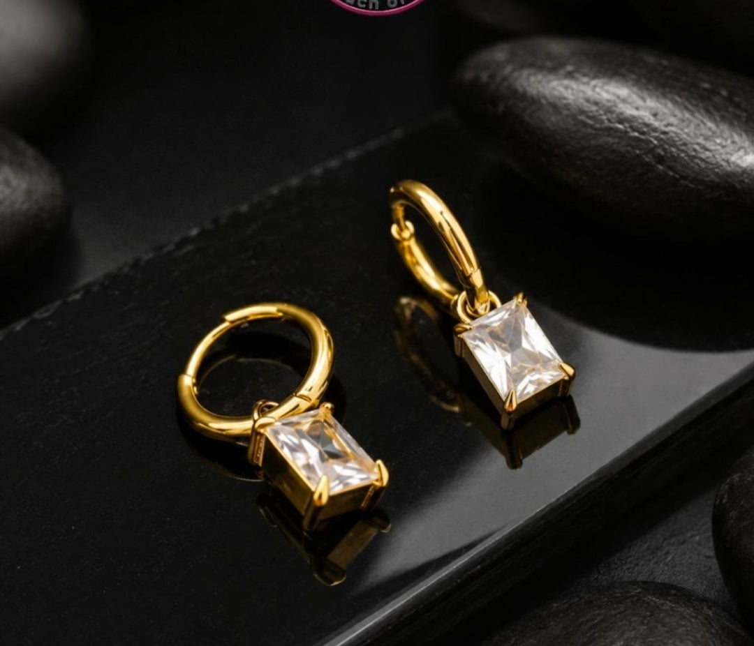 BIG STONE EARRING