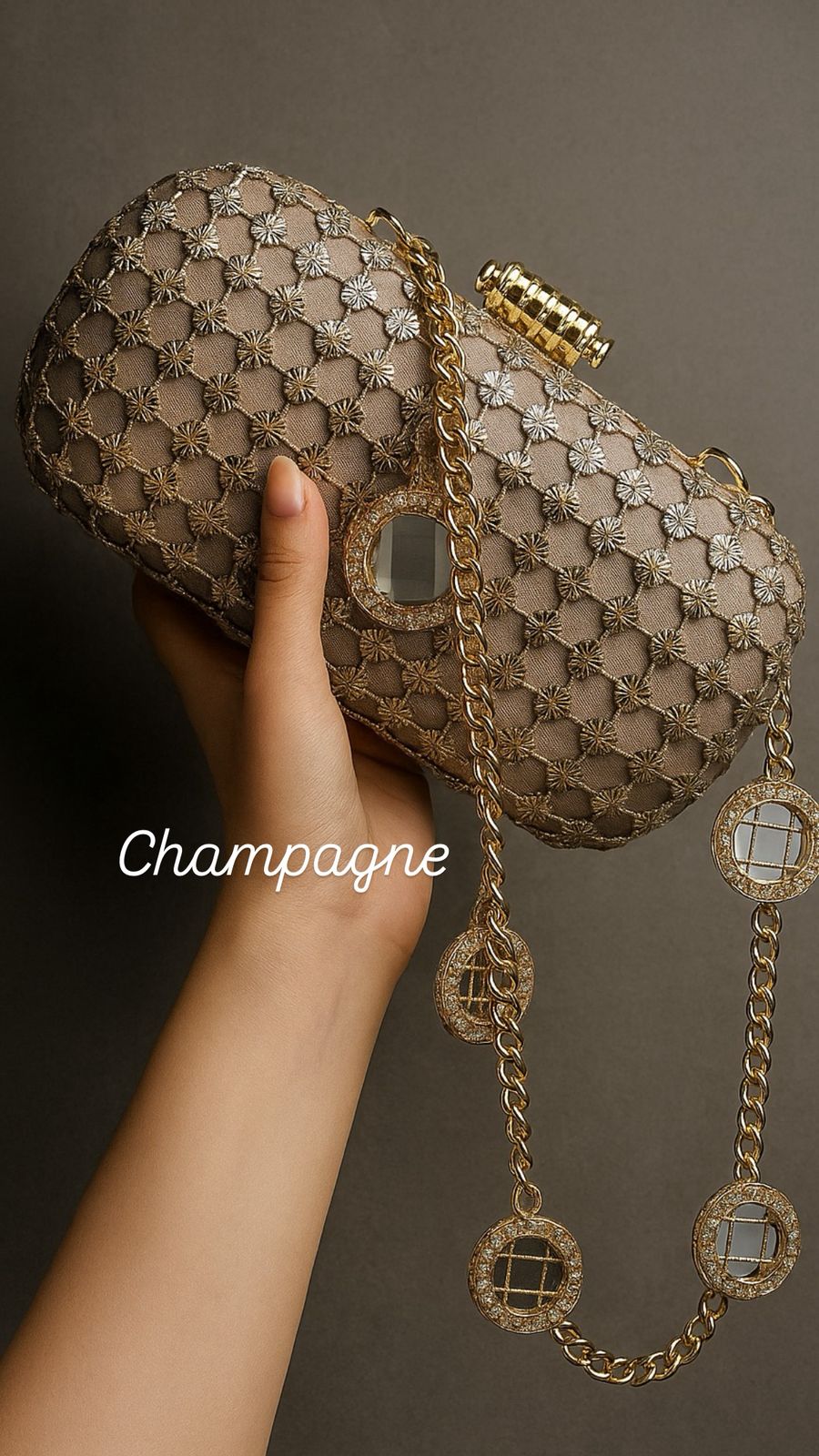 STELLA MIRROR TASSELS CLUTCH