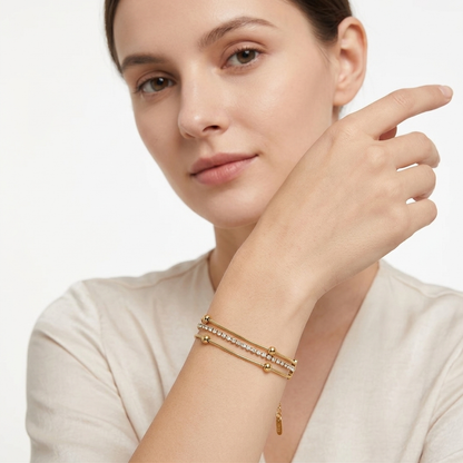 KNOTTED CHAIN TENNIS BRACELET